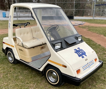Lou Holtz Personally Owned Notre Dame Logo Golf Cart 